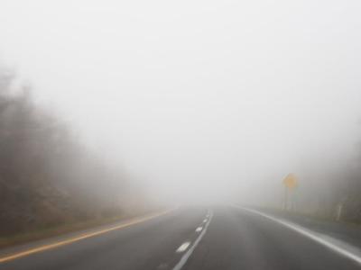 What should you do when driving in fog?