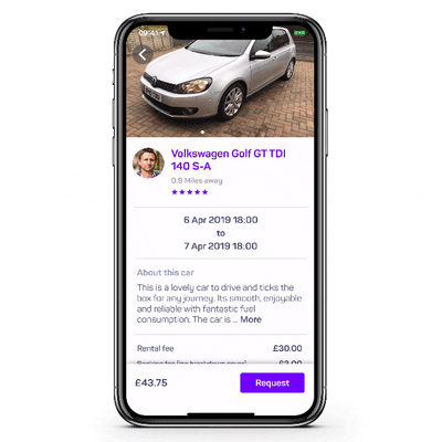 Collision damage waiver in the app